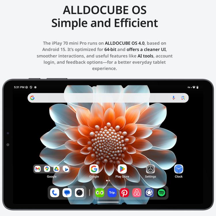 ALLDOCUBE iPlay 70 Mini Pro Tablet PC, 8GB+256GB, 8.4 inch Android 15 MTK MT8791 Octa Core Support Dual SIM 4G LTE