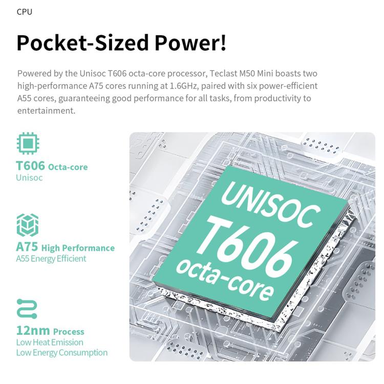 Teclast M50 Mini WiFi Tablet PC, 4GB+128GB, 8.7 inch Android 15 Unisoc T606 Octa Core