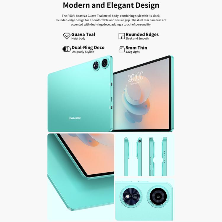 Teclast P50AI WiFi Tablet PC, 6GB+128GB, 11 inch Android 15 Allwinner A733 Octa Core with NPU