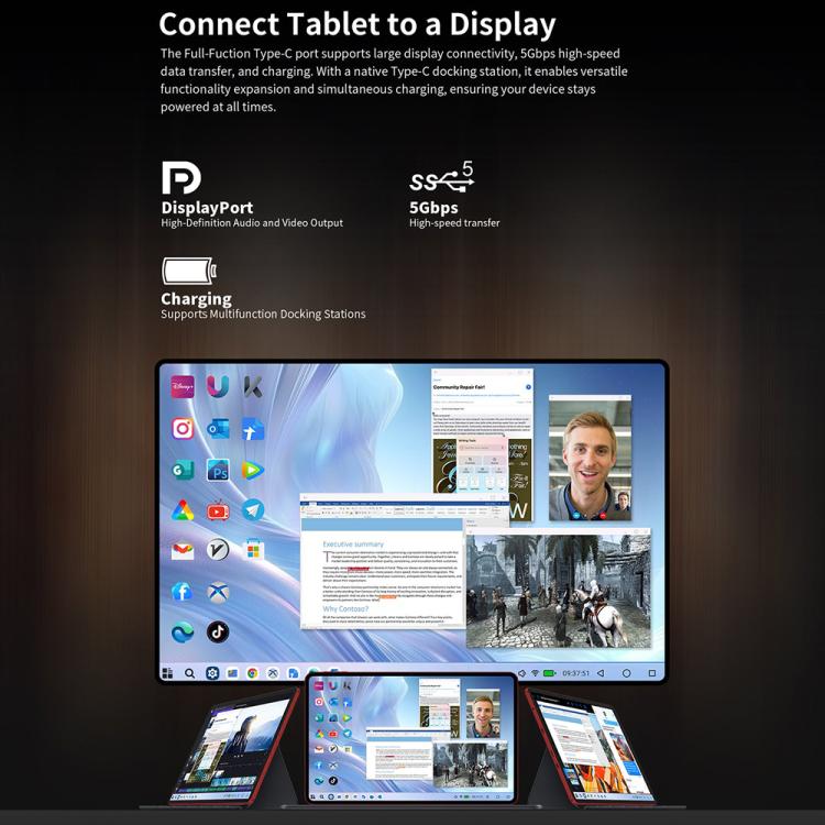 Teclast T60AI WiFi Tablet PC, 6GB+128GB, 12 inch Android 15 Allwinner A733 Octa Core with NPU