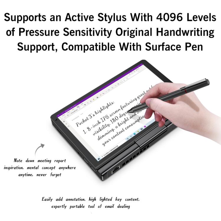 GPD Pocket 3 Handheld PC, 16GB+512GB, 8 inch Windows 11 Home Intel Core i3-1125G4, EU Plug