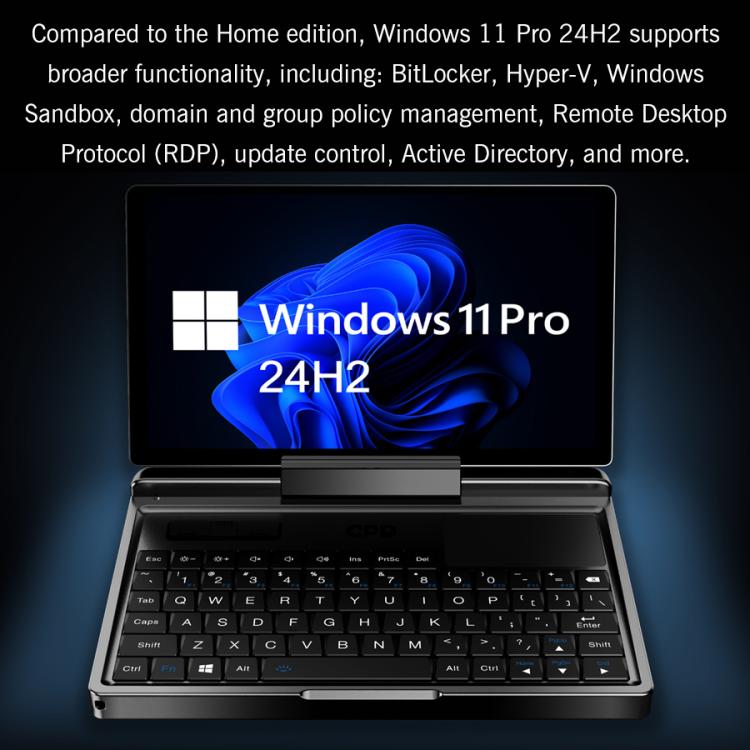 GPD MicroPC 2 Handheld Gaming PC, 16GB+512GB, 7 inch Windows 11 Pro Intel Processor N250, US Plug