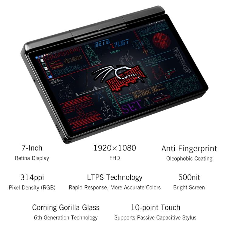 GPD MicroPC 2 Handheld Gaming PC, 16GB+512GB, 7 inch Windows 11 Pro Intel Processor N250, US Plug
