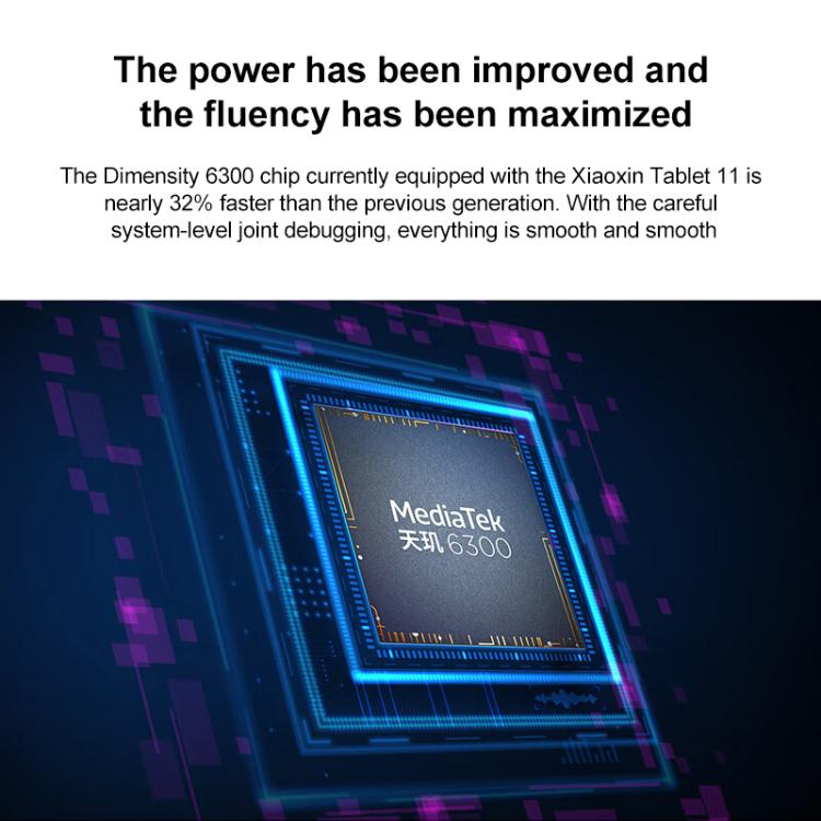 Lenovo Xiaoxin Pad 11 inch WiFi Tablet, 6GB+128GB, Android 15, MediaTek Dimensity 6300 Octa Core