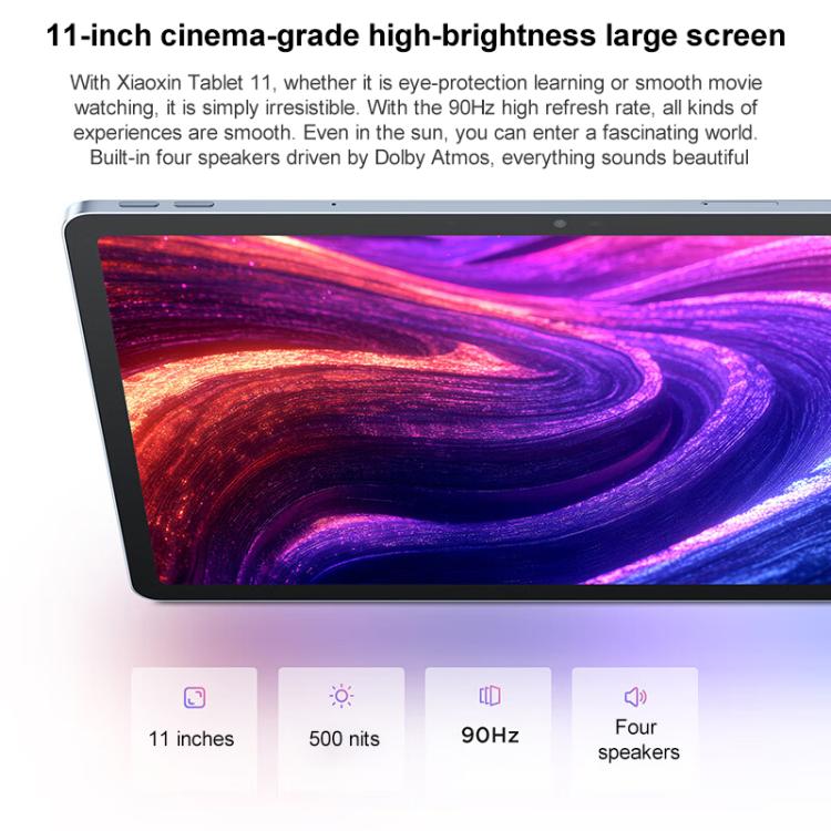 Lenovo Xiaoxin Pad 11 inch WiFi Tablet, 8GB+256GB, Android 15, MediaTek Dimensity 6300 Octa Core,US Plug
