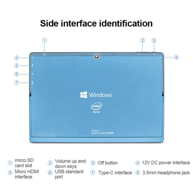 Windows 10 System, Intel Gemini Lake N4120 Quad Core up to 2.6GHz, without Keyboard & Stylus Pen, Support Dual Band WiFi & Bluetooth & TF Card & HDMI, US Plug