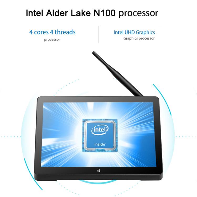 PiPo H10PRO All-in-One Mini PC, 10.1 inch, 16GB+128GB+128GB, Windows 11 Intel Alder Lake N100 Quad Core, US Plug