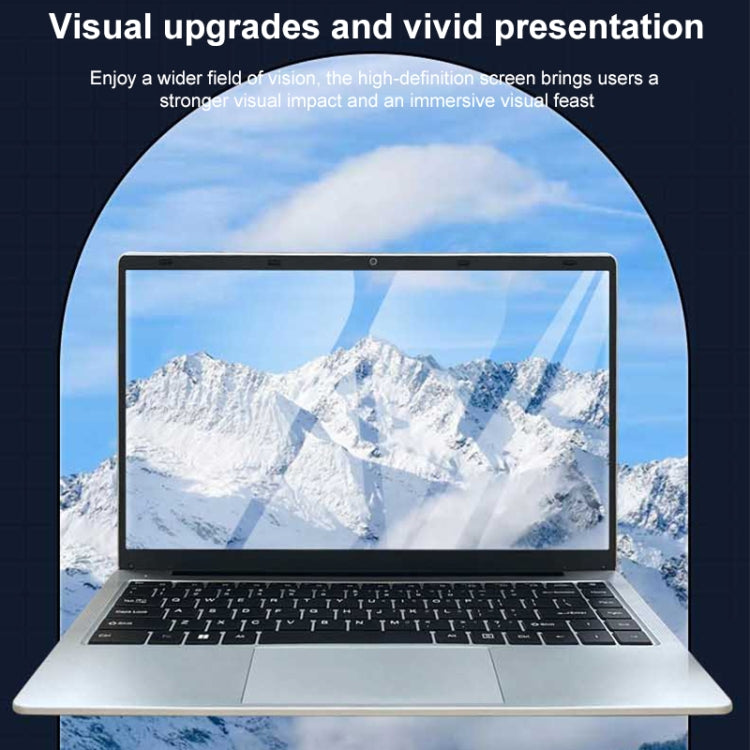 S07 14 inch Ultrathin Laptop, 12GB+1TB, Windows 11 Intel Celeron J4025 Dual Core, US Plug (Silver)