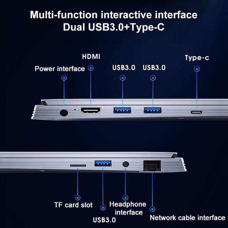 WS07 15.6 inch Ultrathin Laptop, 16GB+256GB, Windows 11 Intel Core i7-1355U Deca Core, EU Plug (Space Grey)