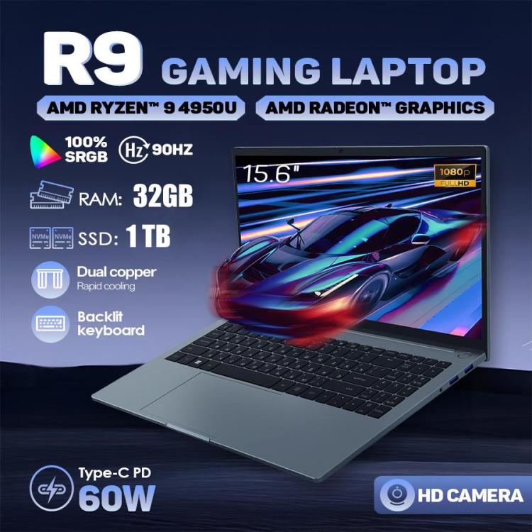 G16 Air 15.6 inch Gaming Laptop, 32GB+1TB, Windows 11 Pro AMD Ryzen 9 4950U Octa Core, EU Plug