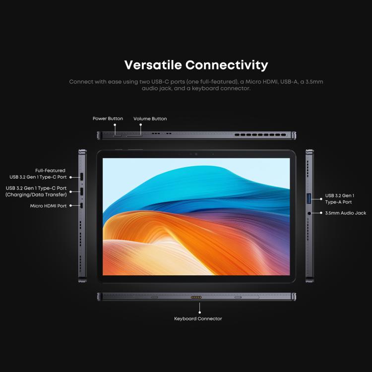 CHUWI Hi10 X2 10.1 inch Tablet PC, 8GB+256GB, Windows 11, Intel Core i3-10100Y Quad Core,EU Plug