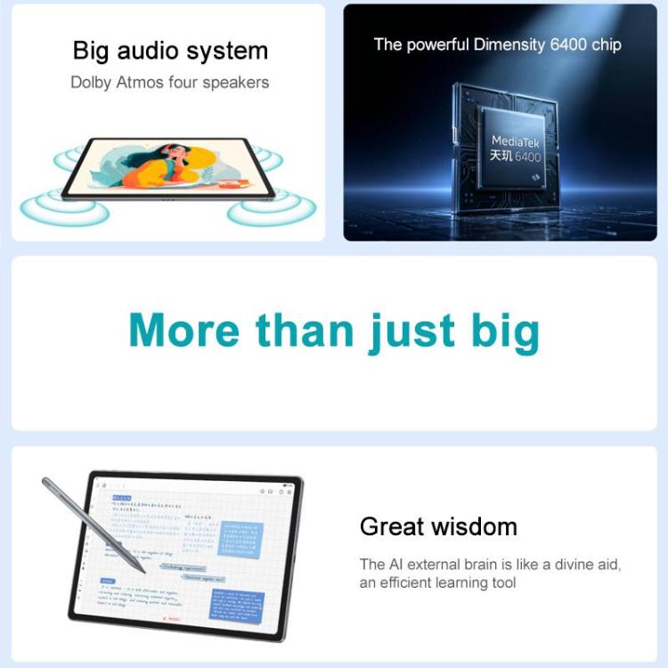 Lenovo Xiaoxin Pad 12.1 inch 2025 WiFi Tablet, 8GB+128GB, MediaTek Dimensity 6400 Octa Core,US Plug