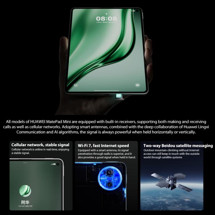 HUAWEI MatePad Mini 5G 8 inch, 12GB+512GB, HarmonyOS 5.1 Hisilicon Kirin 9010, Not Support Google Play