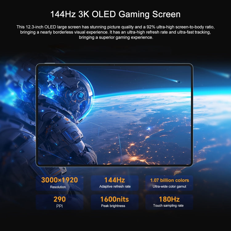 Honor Pad GT Pro WiFi Tablet PC, 12.3 inch 8GB+256GB MagicOS 8.0.1 Qualcomm Snapdragon 8s Gen 3 Octa Core