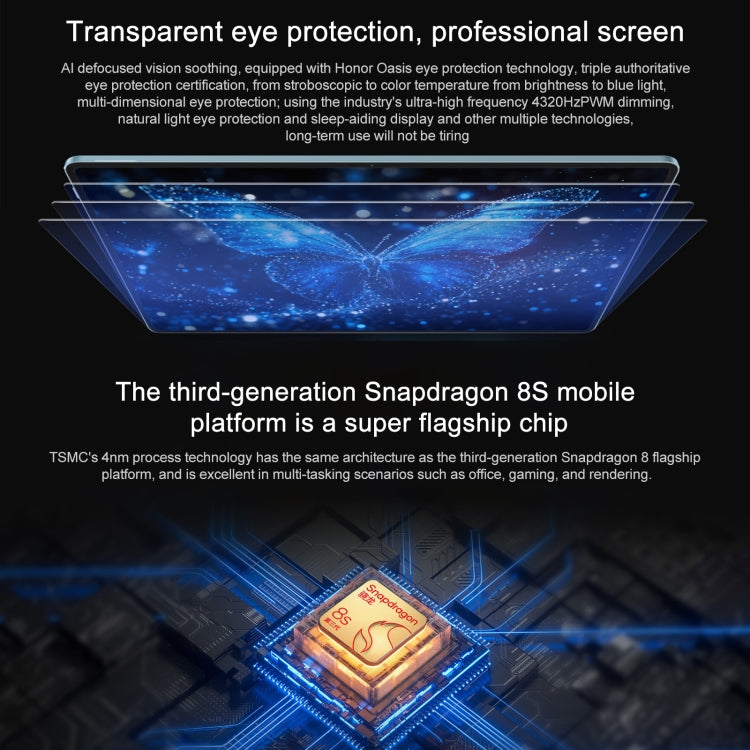 Honor Pad GT Pro WiFi Tablet PC, 12.3 inch 12GB+256GB MagicOS 8.0.1 Qualcomm Snapdragon 8s Gen 3 Octa Core