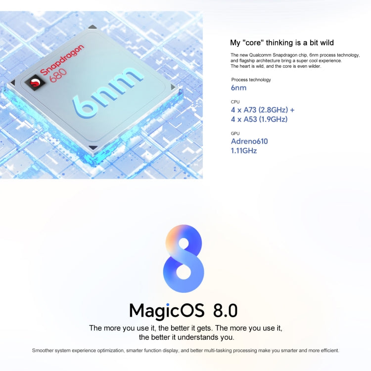 Honor Pad X9 WiFi Tablet PC, 11 inch 6GB+128GB MagicOS 8.0 Qualcomm Snapdragon 680 Octa Core