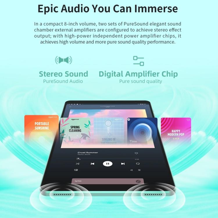 Teclast P85 Tablet PC 8 inch WiFi6, 3GB+64GB, Android 15 Allwinner A333 5-Core(Mint Green)