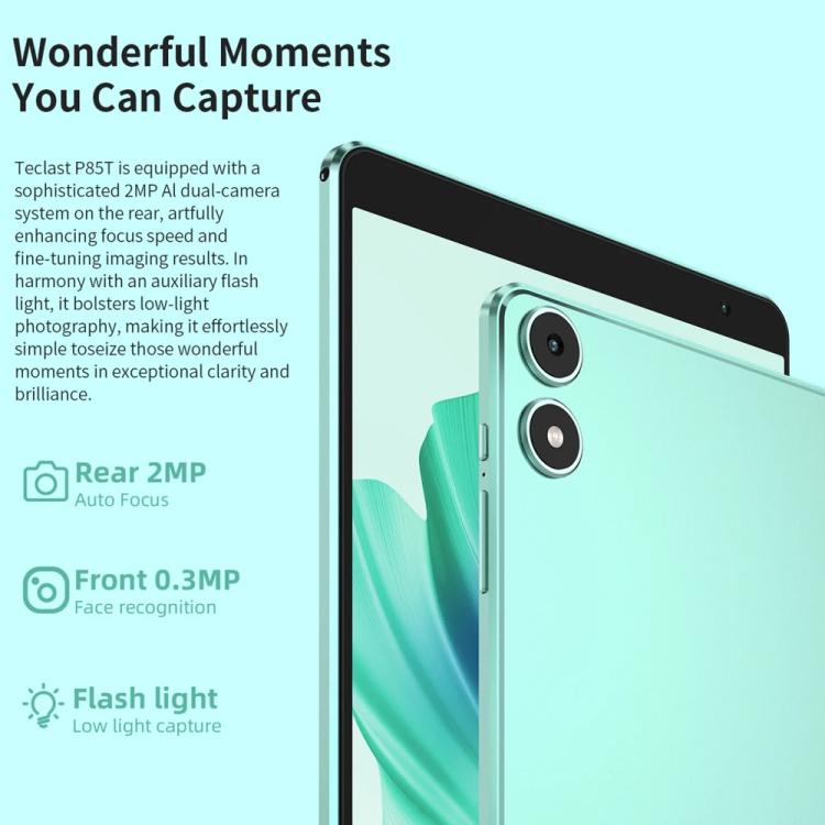 Teclast P85 Tablet PC 8 inch WiFi6, 3GB+64GB, Android 15 Allwinner A333 5-Core(Mint Green)