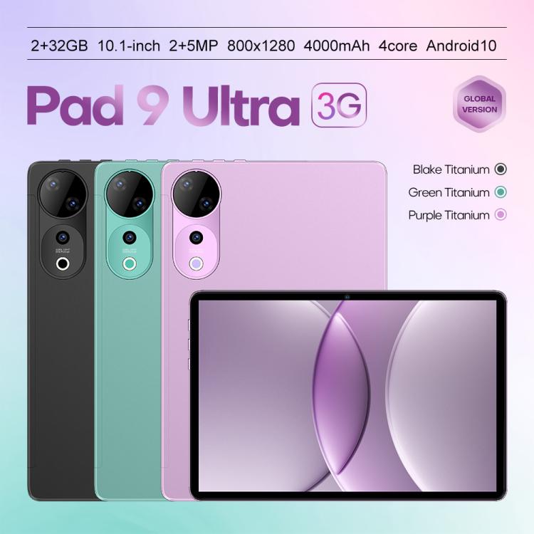 Pad 9 Ultra 10.1 inch 3G Phone Call Tablet PC, 2GB+32GB, Android 10 MTK6737 Quad Core, AU Plug
