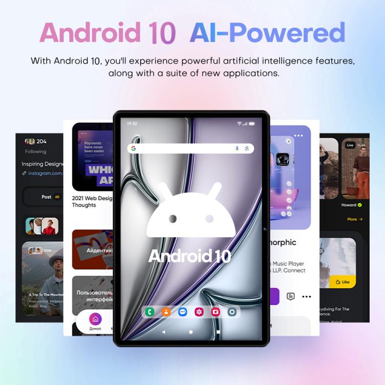 Pad 8 Pro 10.1 inch 4G LTE Tablet PC Combo Set, 4GB+32GB, Android 10 MT6755 Octa Core, with Keyboard / Mouse / Leather Case, AU Plug