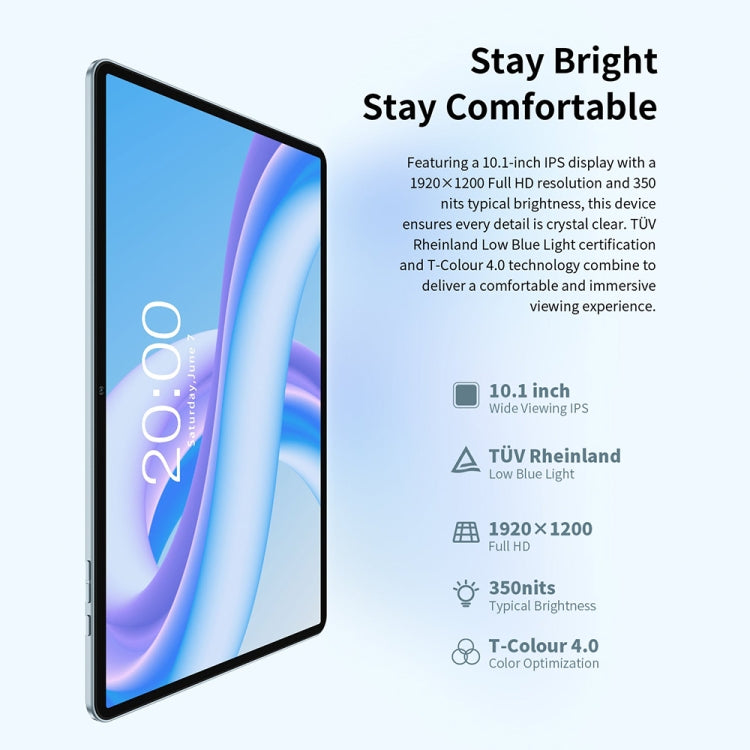 Teclast M50 Plus 4G LTE Tablet PC 10.1 inch, 6GB+128GB, Android 14 MediaTek Helio G85 Octa Core, Support Dual SIM