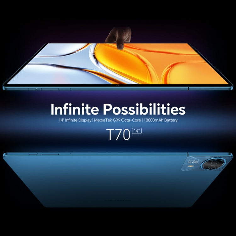 Teclast T70 4G LTE Tablet PC, 8GB+256GB, 14 inch Android 14 MediaTek Helio G99 Octa Core, Support Dual SIM