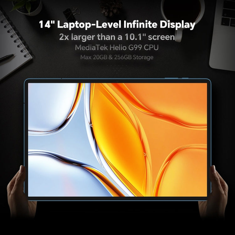 Teclast T70 4G LTE Tablet PC, 8GB+256GB, 14 inch Android 14 MediaTek Helio G99 Octa Core, Support Dual SIM