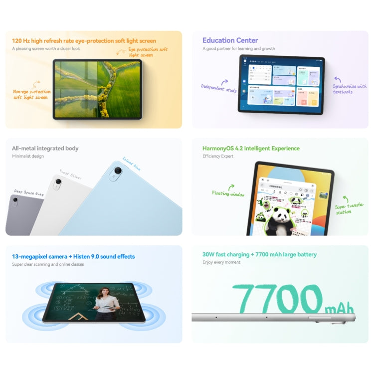 HUAWEI MatePad 11.5 2024, WiFi Soft Light Screen 8GB+128GB 120Hz HarmonyOS 4.2 Histen 9.0 Hisilicon Kirin 8000