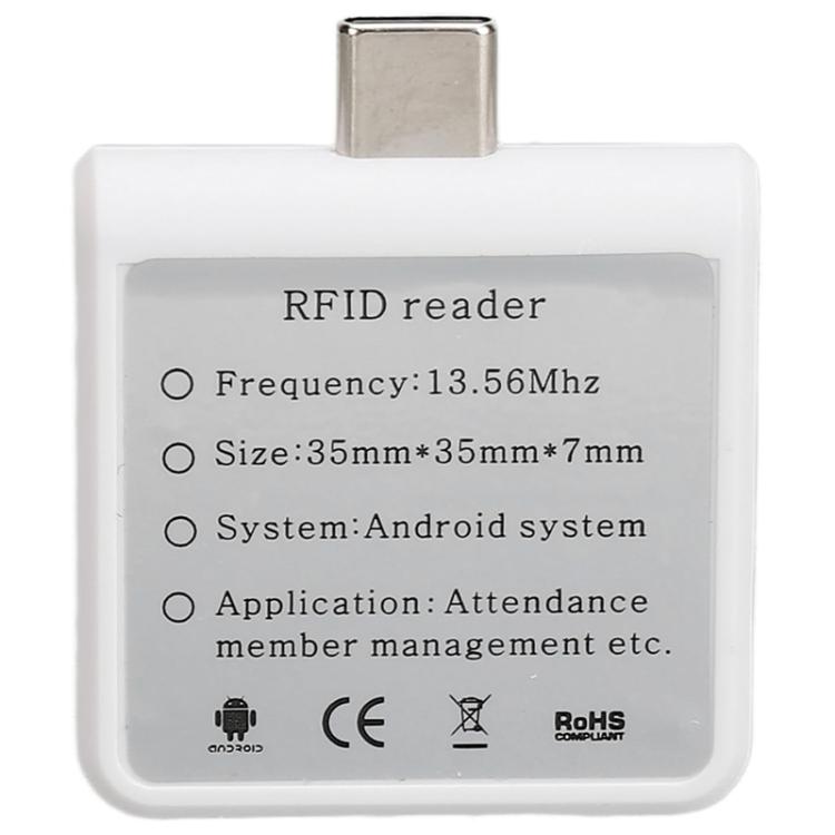 Type-C 13.56MHz RFID IC Card 14443A RFID Phone Reader