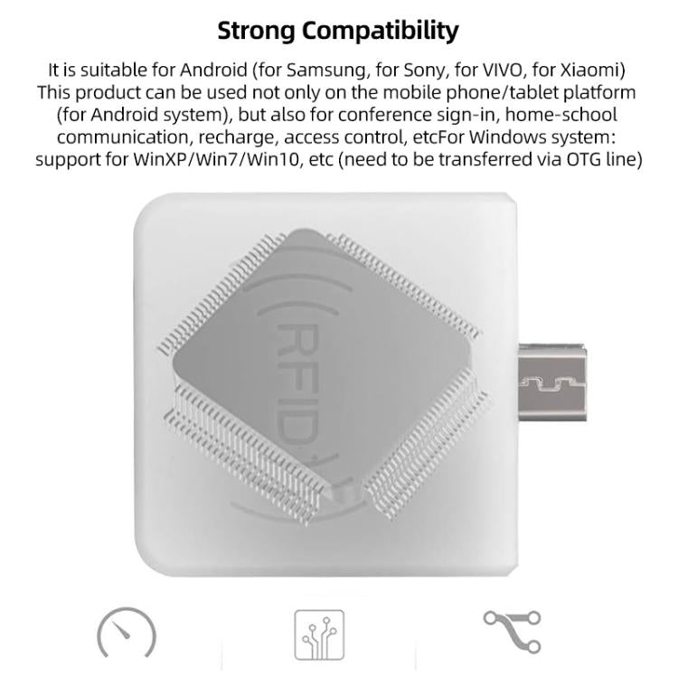 Micro USB 125K RFID OTG Imitation Keyboard Phone Reader