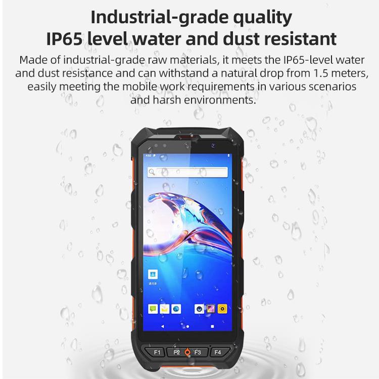 5.5 inch Android 10 IP65 RFID Handheld Industrial Data Terminal Barcode Scanner, Style: NFC UHF + 2D Head