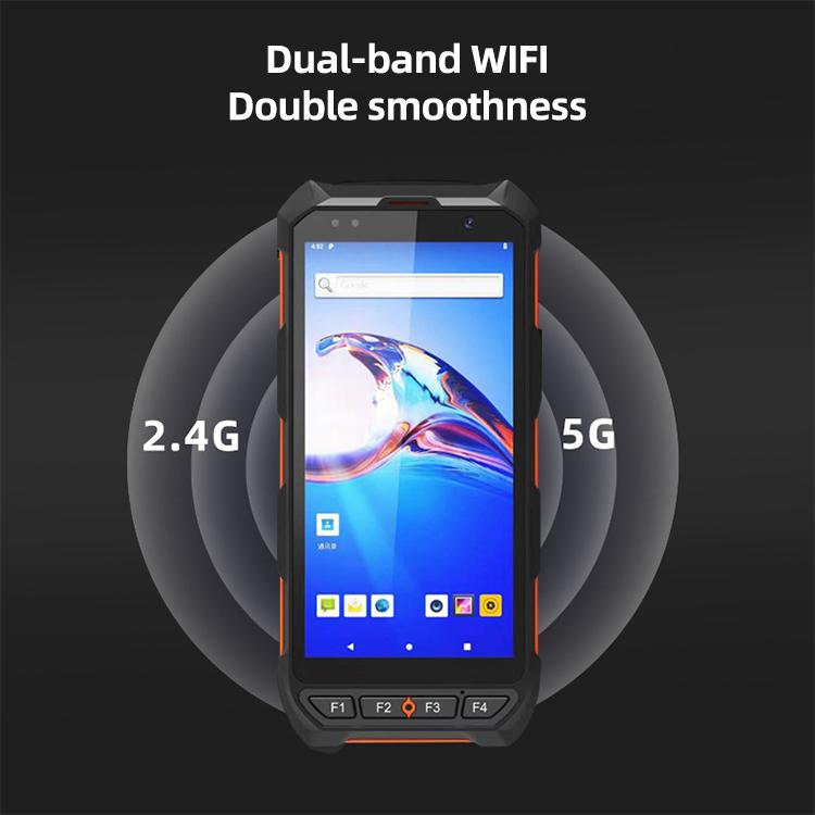 5.5 inch Android 10 IP65 RFID Handheld Industrial Data Terminal Barcode Scanner, Style: NFC UHF + 2D Head