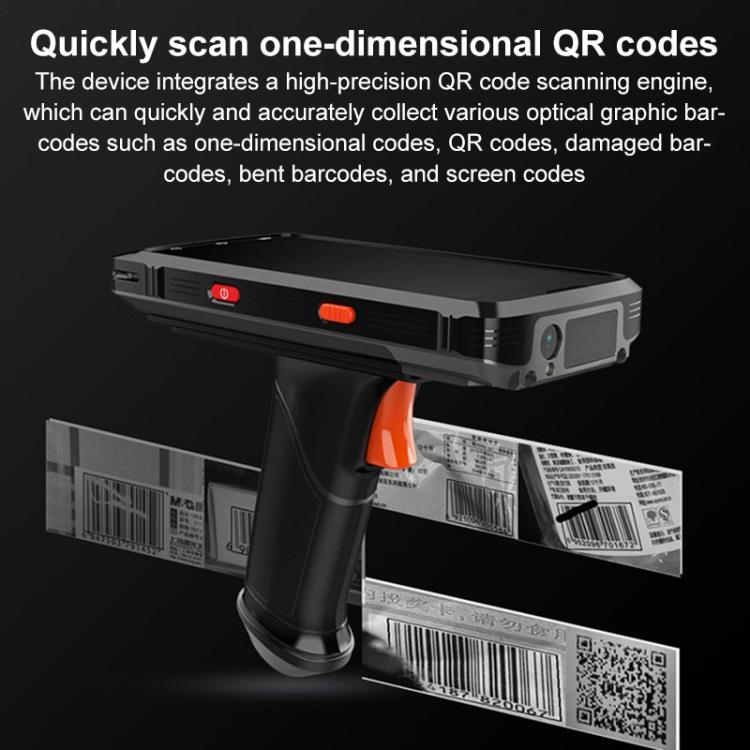 RFID UHF Handheld Intelligent Terminal PDA Scanner 915M Reader, Style: Standard Version + QR Code Scanning