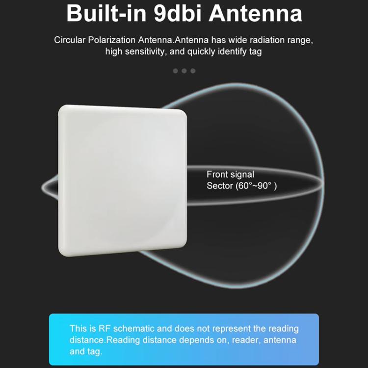 UHF RFID Long Range 9dBi Integrated Reader with E710 Chip, Style: Add WiFi Communication