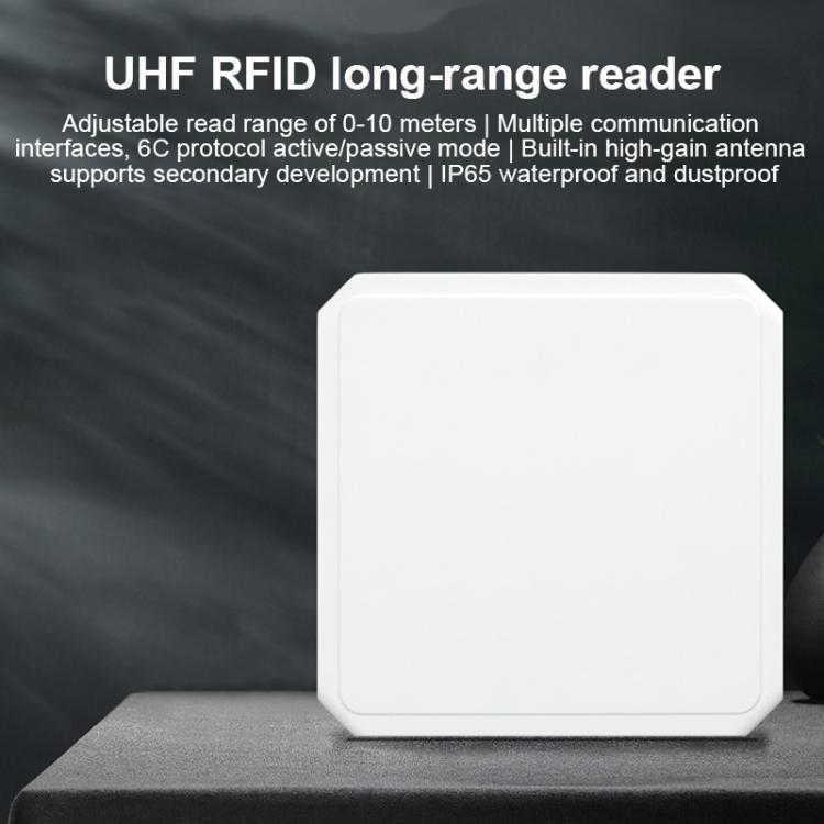 UHF RFID Long Range Integrated Reader with Built-in 9dBi Antenna, Style: Add WiFi Communication