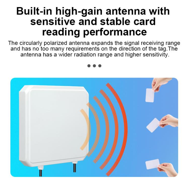 UHF RFID Long Range Integrated Reader with Built-in 9dBi Antenna, Style: Add WiFi Communication