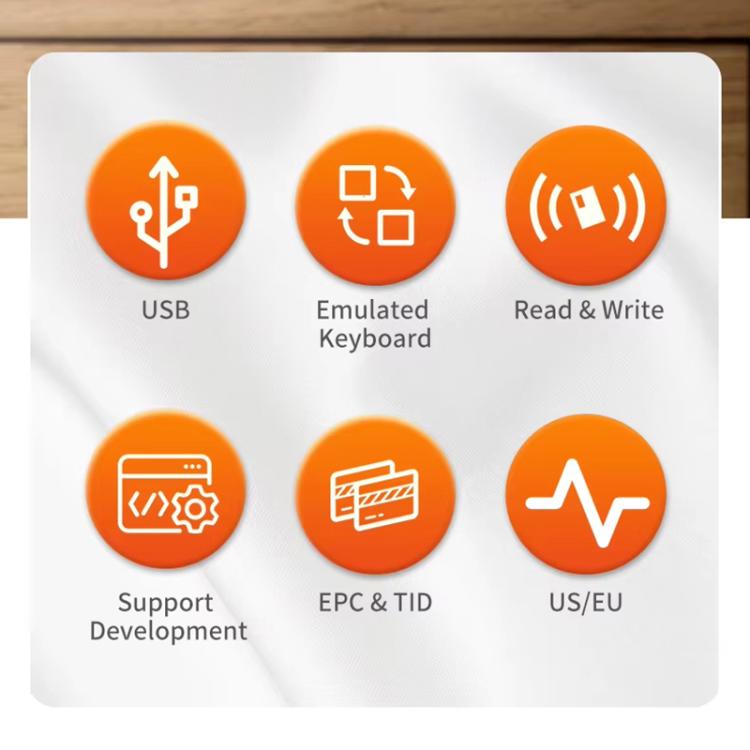 UHF RFID Desktop Reader / Writer Dual-Mode Output Electronic Tag Writer