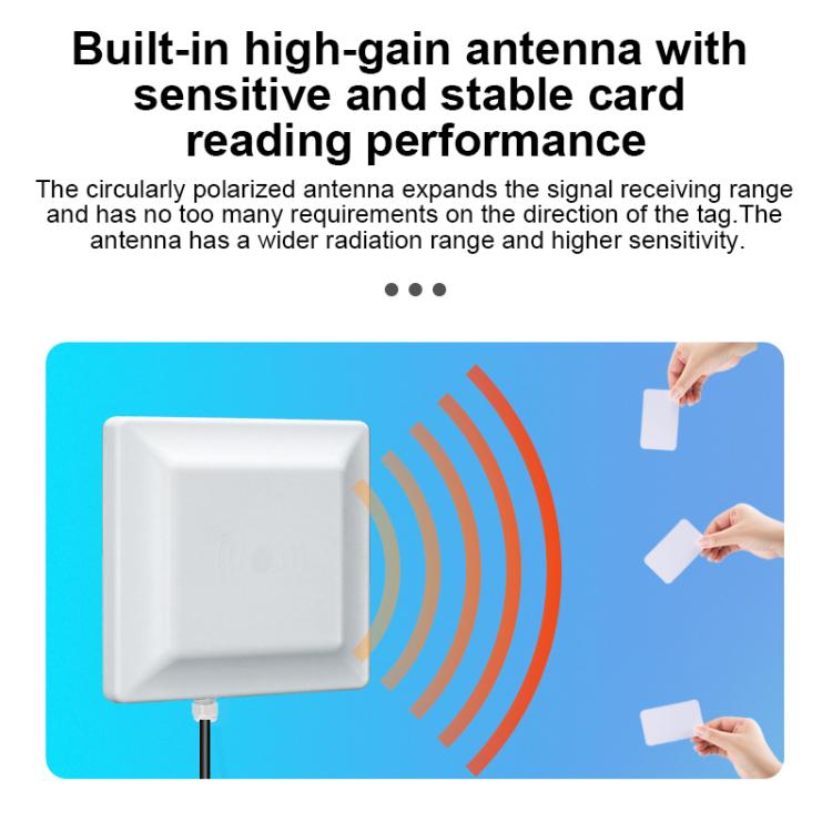 UHF Electronic Tag Identification RFID Reader / Writer 7dbi Antenna Integrated Reader, Style: RS232 Port