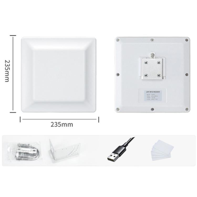 UHF Electronic Tag Identification RFID Reader / Writer 7dbi Antenna Integrated Reader, Style: USB Virtual Port