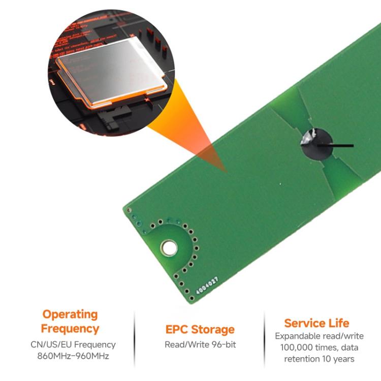 4-Channel UHF RFID Reader Writer with Antenna, MODBUS Passive Temperature Sensor Reader for Electric Power Monitoring