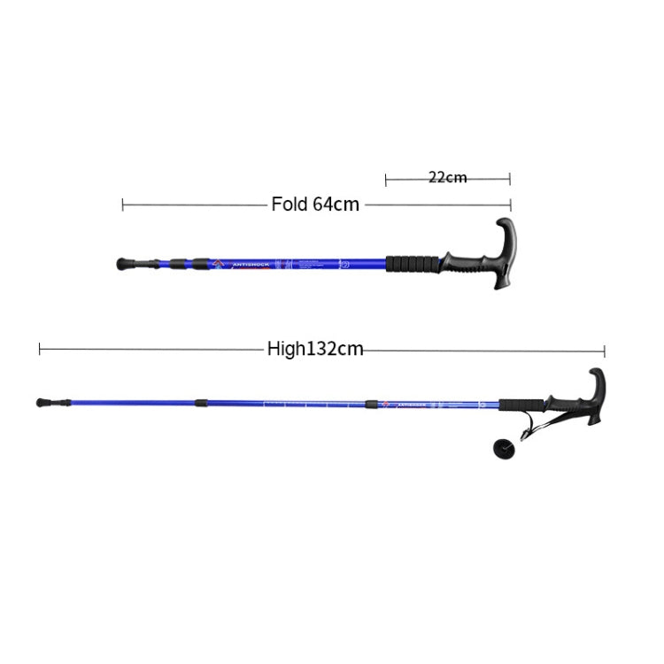 132cm Telescopic Outdoor Three-section Trekking Pole