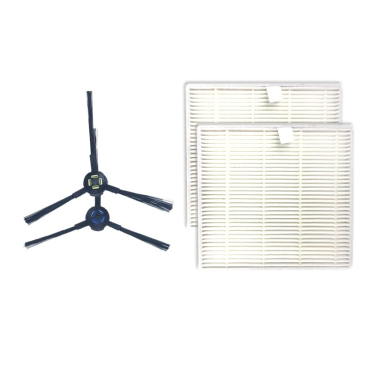 XI279 1 Pair I258 Side Brush + 2 PCS I206 Filter for ILIFE V8S