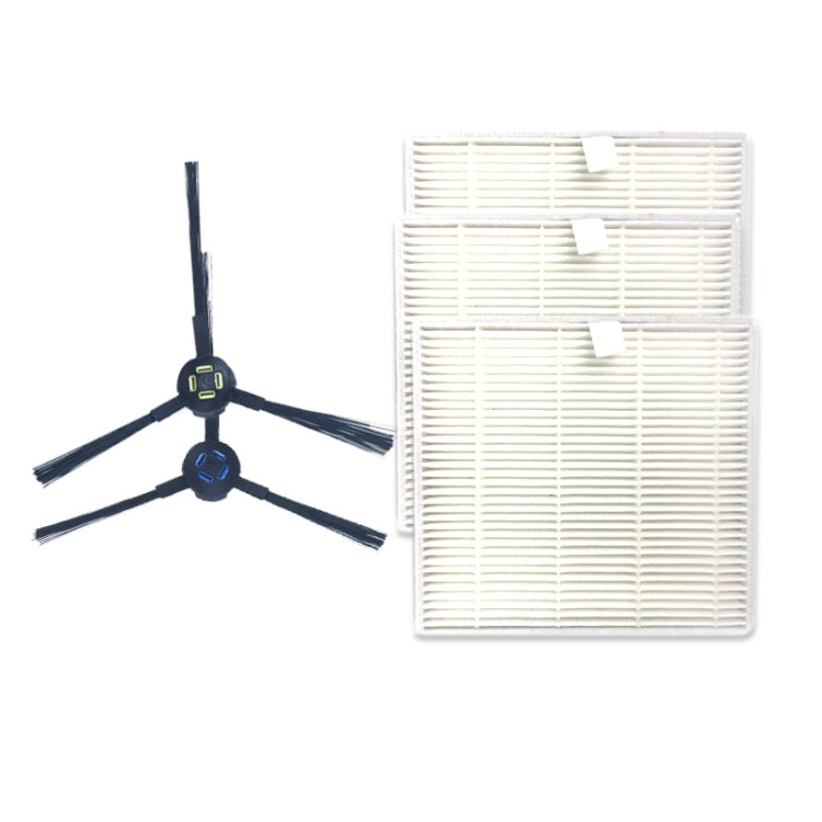 XI280 1 Pair I258 Side Brush + 3 PCS I206 Filter for ILIFE V8S