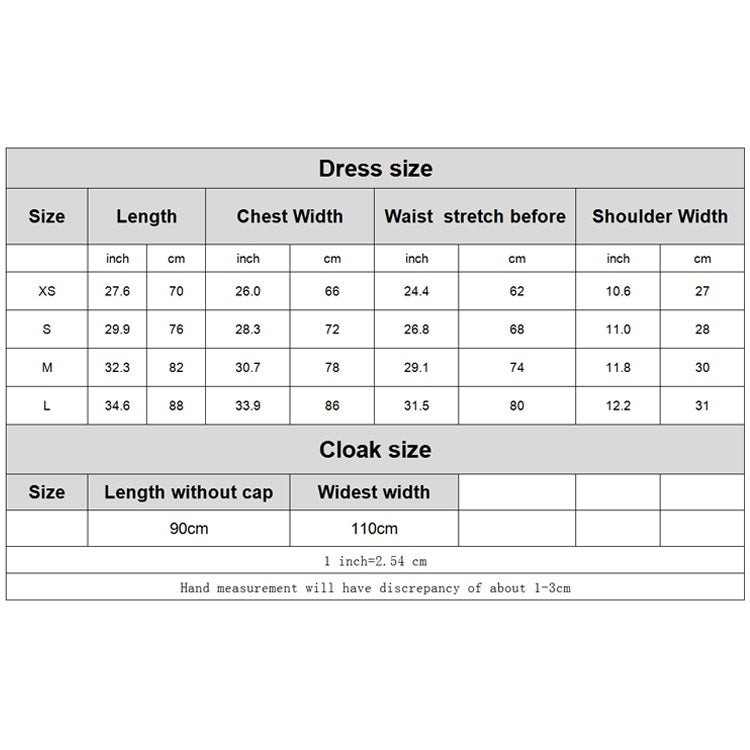 Little Red Riding Hood Parent Child Fairy Tale Drama Performance Costume Little Red Riding Hood Dress Little Maid Two Dress Halloween Costume (Color:Cape+Maid Size:L)